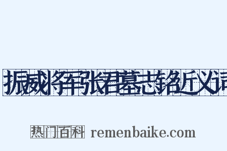 振威将军张君墓志铭近义词是什么意思的图片